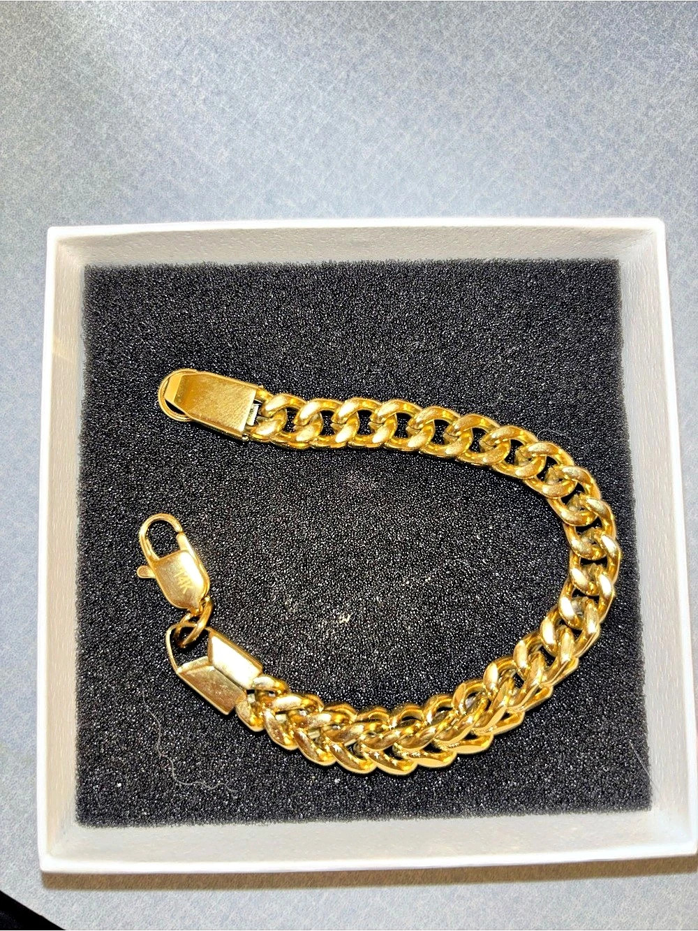 14K Stamped Franco Bracelet